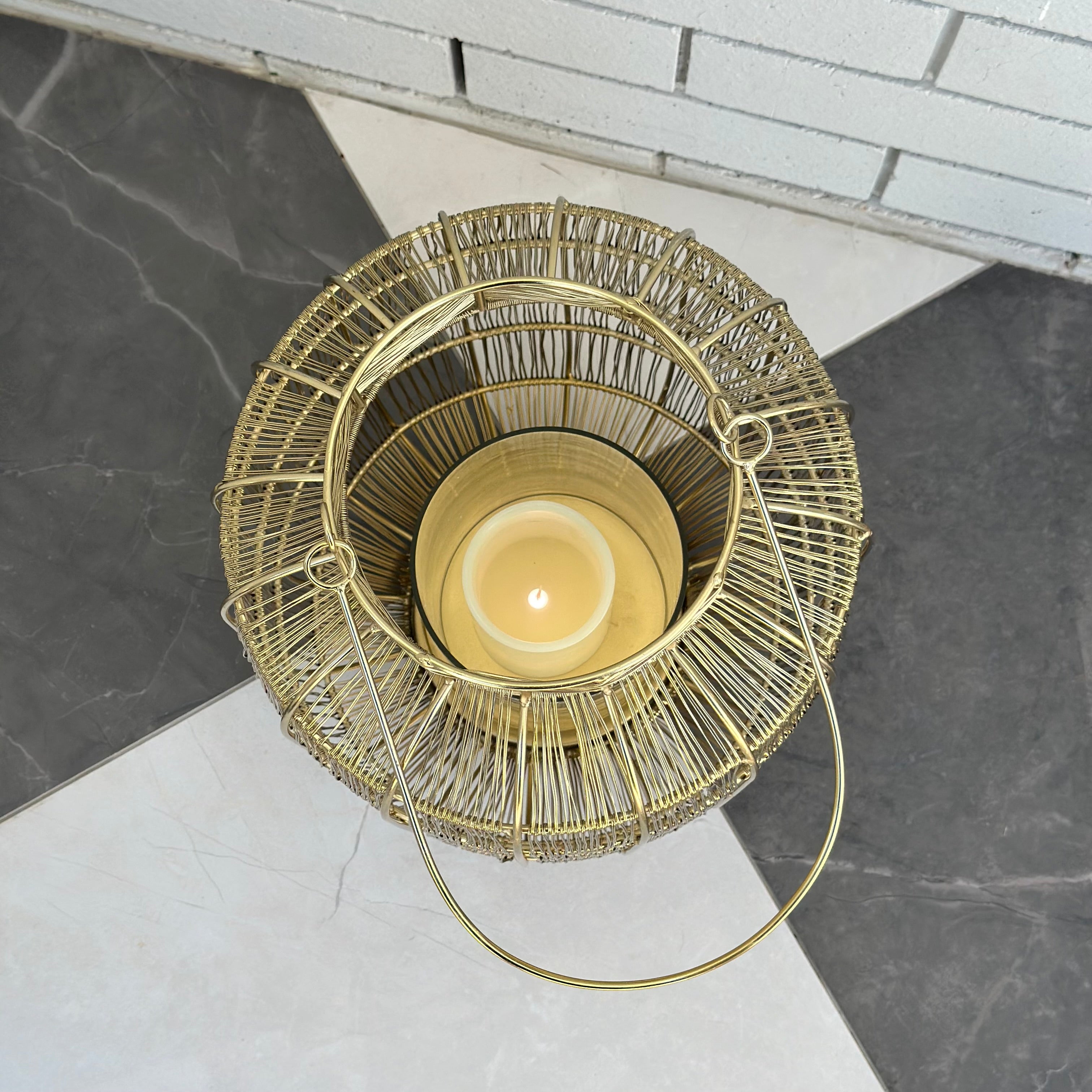 Gold Metal Decor Lantern