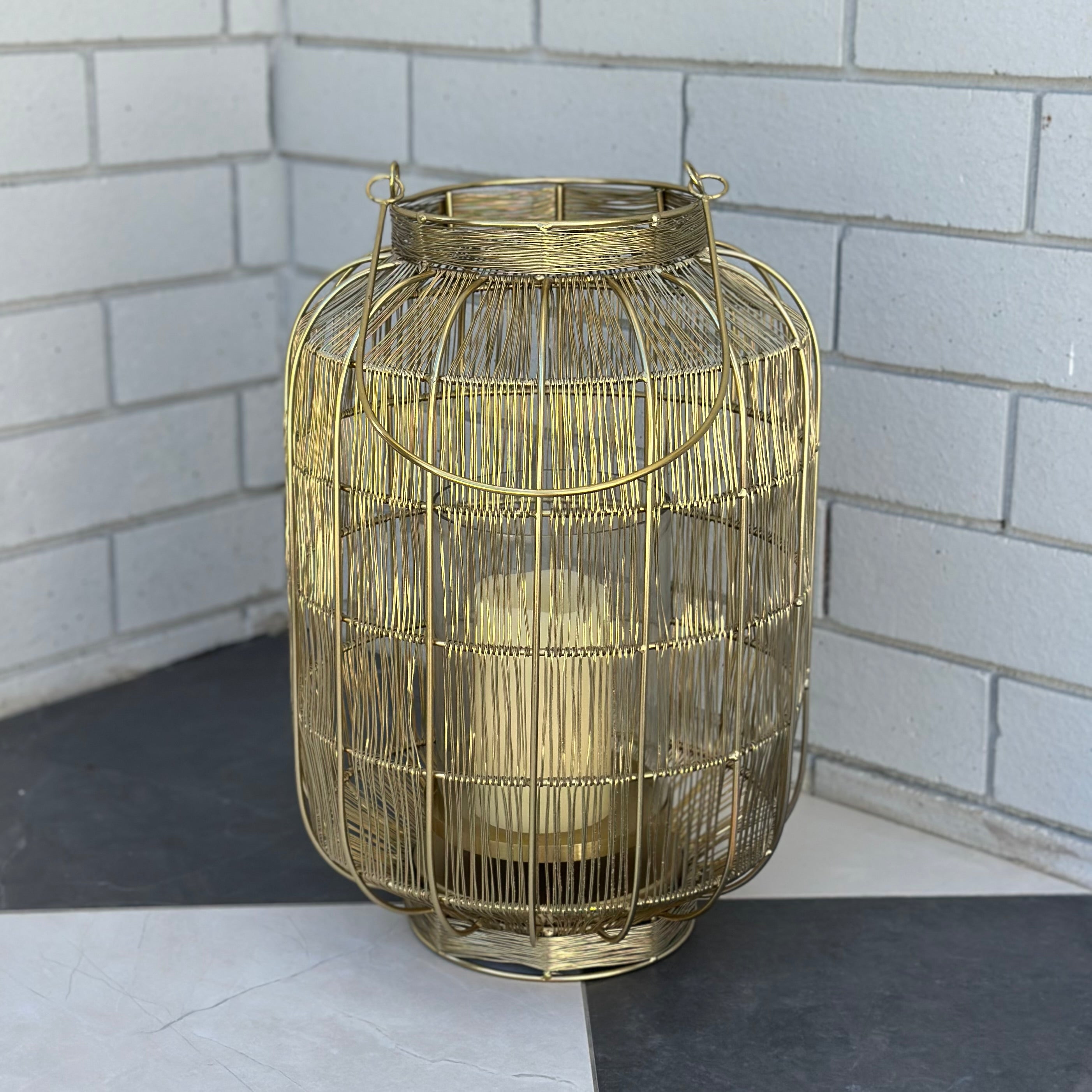 Gold Metal Decor Lantern
