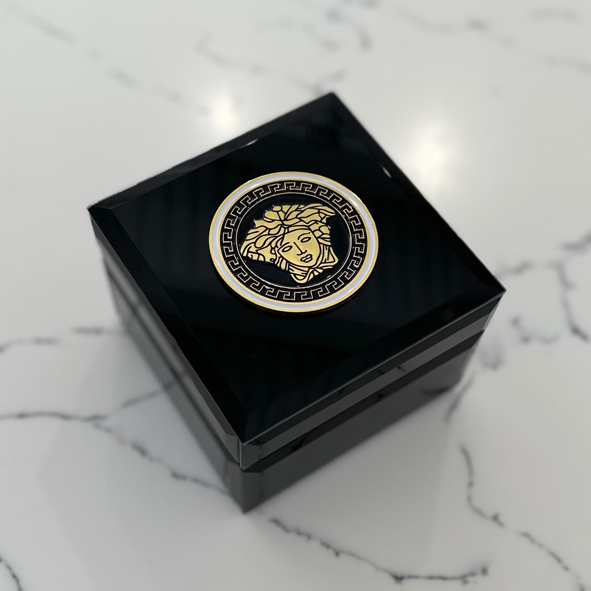 Black Glass Medusa Jewellery Box