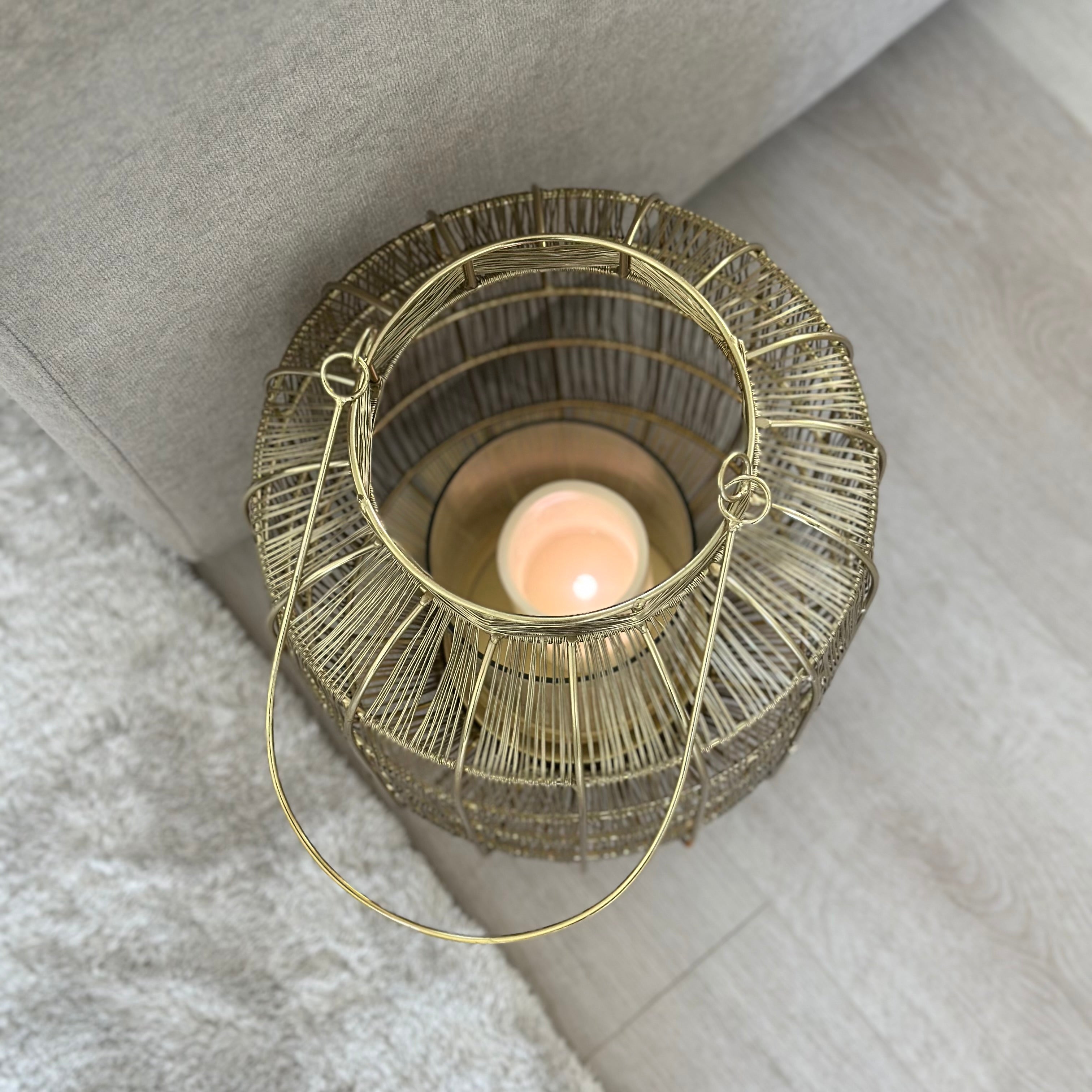 Gold Metal Decor Lantern