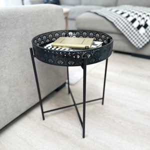 Black Metal Folding Table