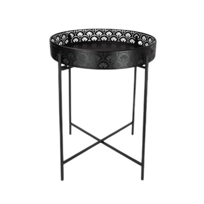 Black Metal Folding Table