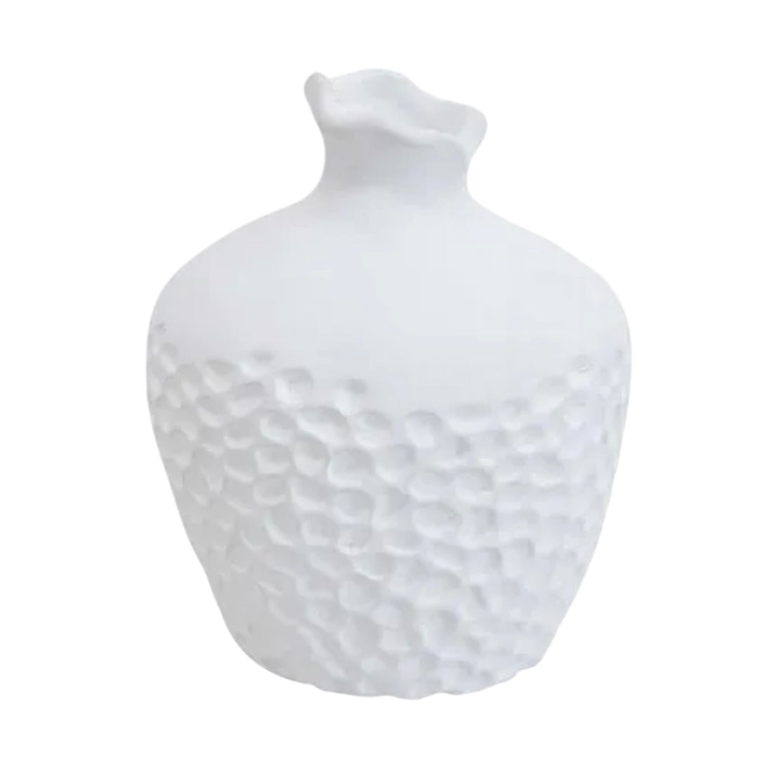 Bud Vase Textured White