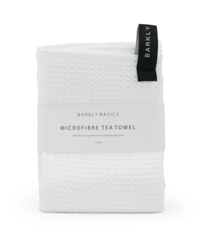 WHITE MICROFIBRE TEA TOWEL